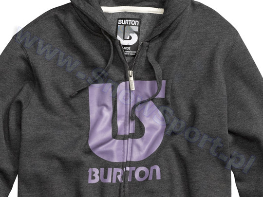 Bluza Burton Logo Vert Heather True Black 