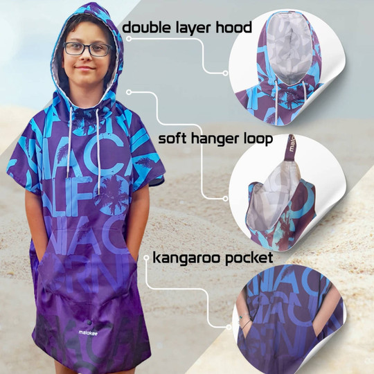 Poncho młodzieżowe Malokee California Blue