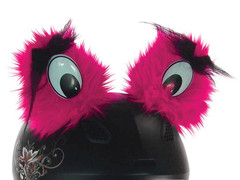 Naklejane oczy na kask - Ski Fix - Eyes Pink 2018