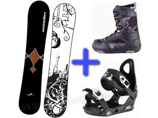 Zestaw deska Screw Boards WOODEN + wiązania Raven S200 2010