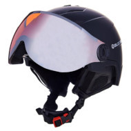 Kask z przyłbicą szybą BLIZZARD Double Visor ski Black Matt/Orange 