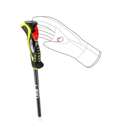 Kijki Leki Airfoil 3D Trigger White Yellow 2025