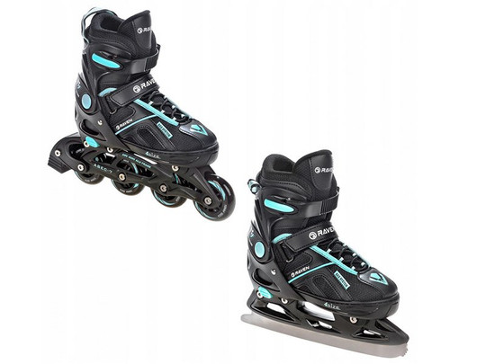 Łyżwy Rolki 2w1 Raven Pulse Black Cyan