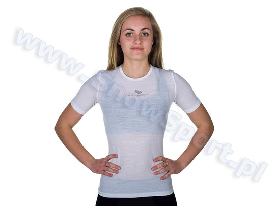 Koszulka damska Base Layer Termoaktywna Brubeck biała kr. rękaw 2013