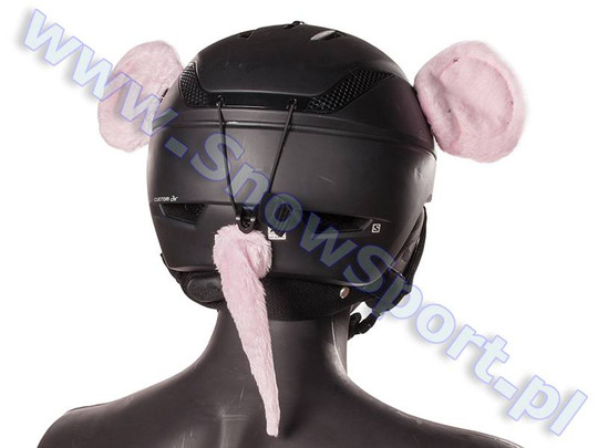 Akcesoria na kask - uszy i ogon - Ski Fix - Mouse Pink 2018