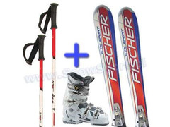 Narty Fischer CTX Sport + wiązania FS10 FP9 + buty + kijki